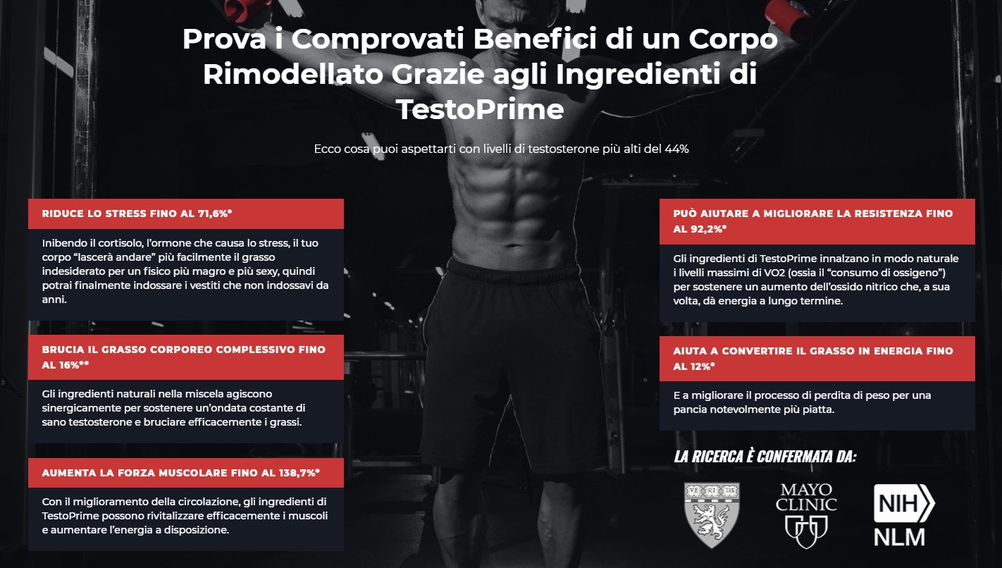 Ingredienti di TestoPrime