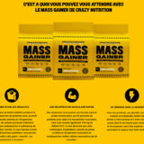 Avis Sur Mass Gainer – Crazy Nutrition – Massez et Construisez du Muscle Maigre